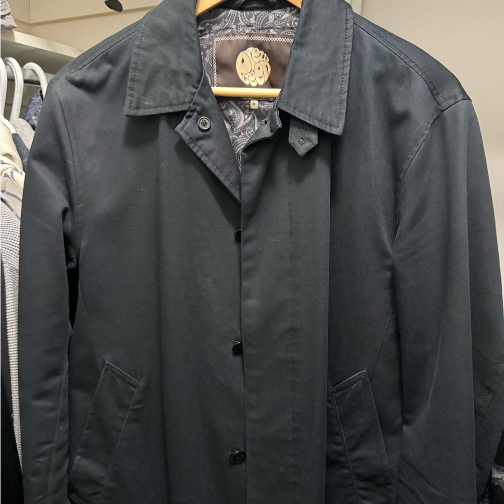 Pretty Green Black stylish Trench Coat